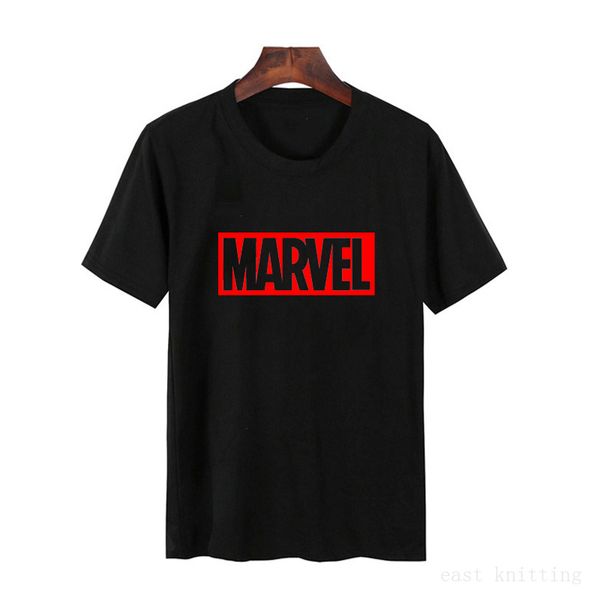 

new marvel t shirt woman short sleeves casual t shirt graphic tees plus size, White