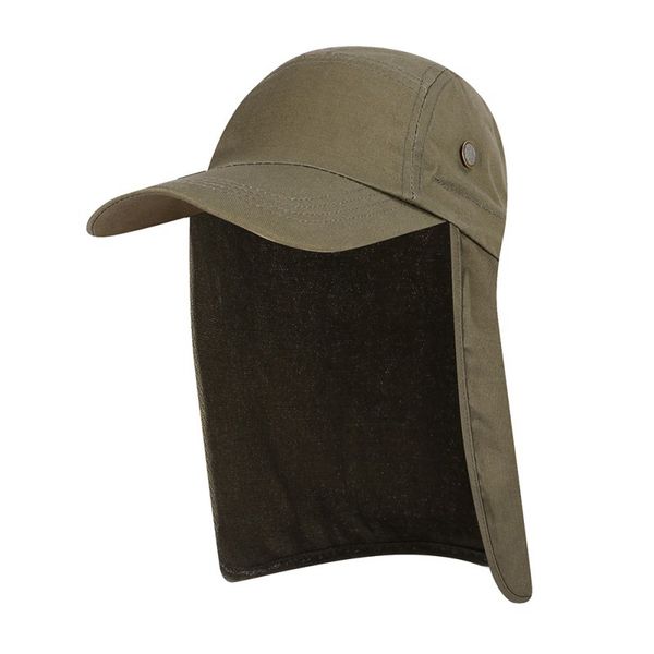 

new drop shipping women men fishing hat sun visor cap hat upf 50 sun protection removable ear neck flap cover for hiking