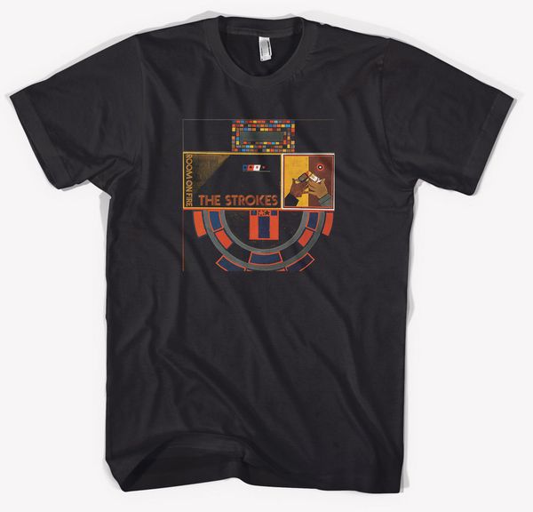 New The Strokes Room On Fire Punk Rock Band Mens Black T Shirt S 3xl T Shirt Awesome Popular T Shirt From Tiyangcood 12 7 Dhgate Com