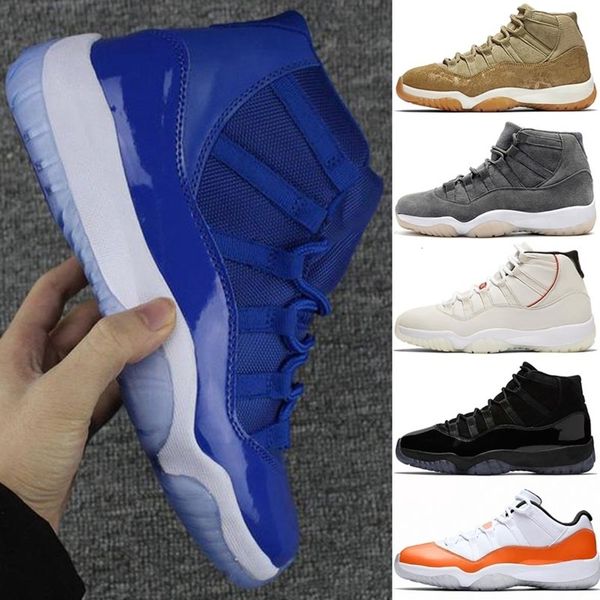 

jumpman 11s platinum tint concord 45 cap and gown prom night bred space jam basketball shoes bred men women designer sport sneaker trainers