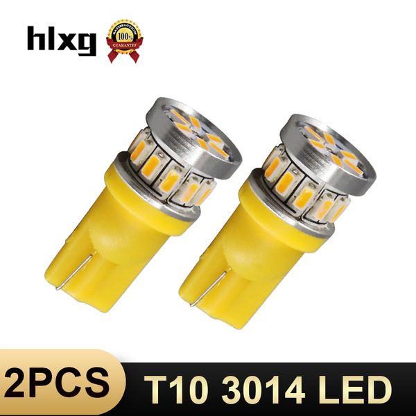 

hlxg 2pcs t10 led w5w 194 5630 5730 led car wedge parking dome bulbs clearance lamp reverse license turn signal light t10