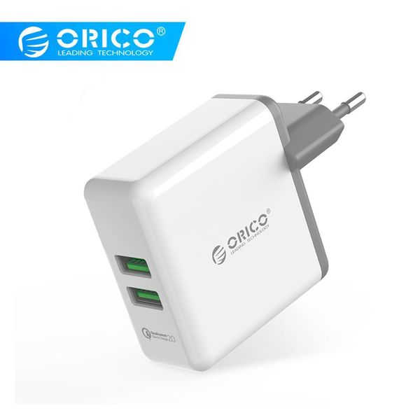 

orico dual port quick charger qc 2.0 usb 36w max quick wall charger for xiaomi huawei mobile phone fast charger