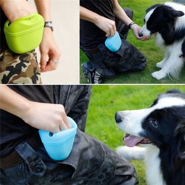 

pet dog cat training waist pouch bait treat snack food bag storage holder pocket waterproof silicone easy-carry training bag new