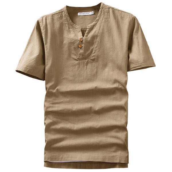 

outdoor t-shirts mens summer linen short sleeve pullover vintage loose fit lightweight t-shirt men sport hiking camping t shirt, Gray;blue