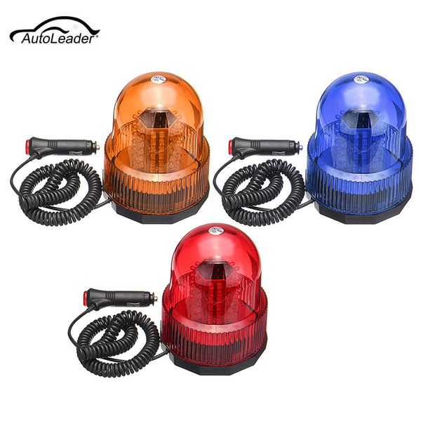

1pcs 12v led car bus warning flash beacon rotate strobe emergency led light yellow, red, blue