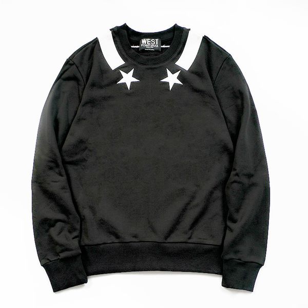 

mens designer hoodies givh13 new fashion brand luxury neck striped pentagonal embroidered garment dropshipping, Black