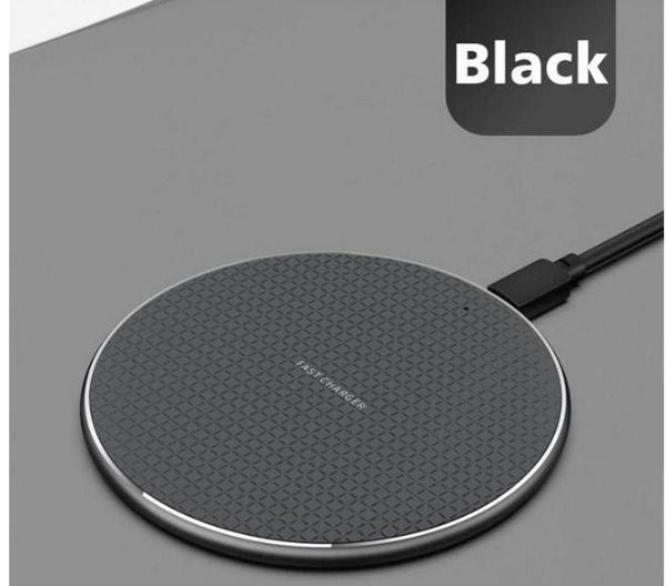 

universal qi wireless phone charger 10w q25 portable fast charging multicolor non-slip silicone surface for cellphone with package 1pcs
