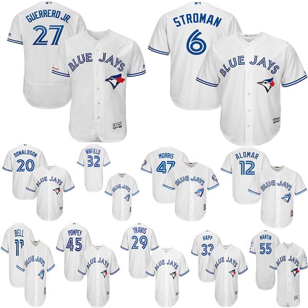 

Toronto Blue Men Jays Jersey Vladimir Guerrero Jr.Marcus Stroman Joe Carter Marcus Stroman Josh Donaldson Justin Smoak Baseball Jerseys