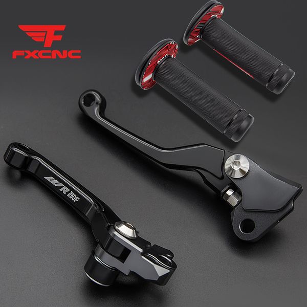 

for yamaha wr250f 2005-2016 motorbike cnc aluminum pivot dirt pit bike brake clutch levers & handle grips set