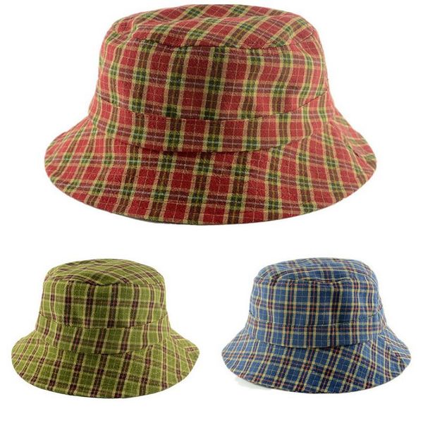 

новые дети панама cap повседневная плед ведро шляпа вентиляторы хип-хоп шапки корейская мода малыш панама рыбак шляпа sunbonnet h173d