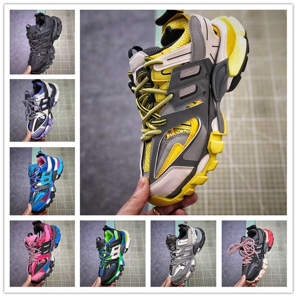 

balanciaga track release 3.0 tess s paris triple s sneakers clear sole mens designer shoes for women men sneakers trainers baske, Black