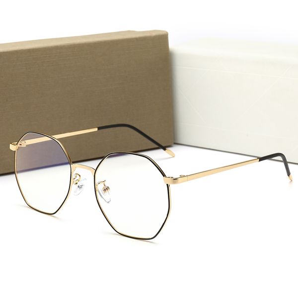 

9039 di0r men women's ray artistic small fresh style anti-blue light glasses 53mm lens 5 color glasses frame with box, White;black