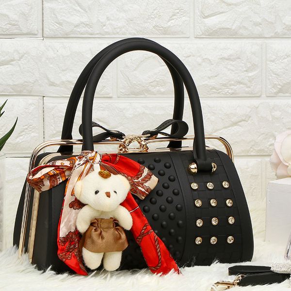 

последняя мода вещевой мешок черный женский пвх сумка на заказ сумка пвх