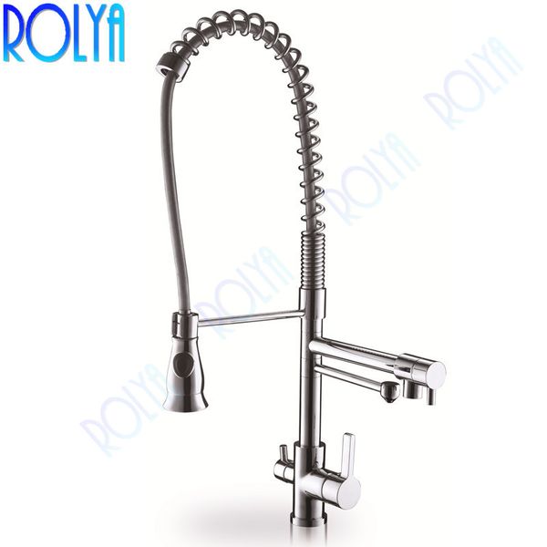 Torneira de cozinha Rolya Professional Tri Flow com pulverizador Sink Mixer High End 3 Way Water Filter Tap