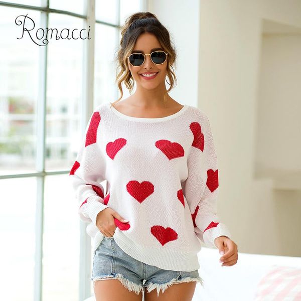

casual loose knitted pullovers women's sweater open back hearts long sleeves oversized sweater women autumn spring knitting, White;black