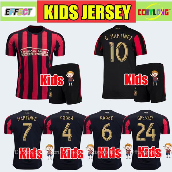 

Kids Jersey 2019 Atlanta United Home Soccer Jersey kit 19/20 Child Boys Pogba Nagbe Barco Gressel MARTINEZ ALMIRON Football Shirts+Pants