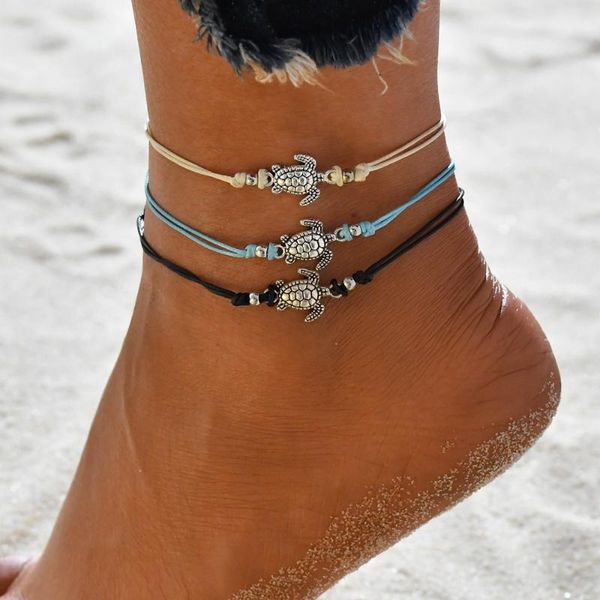 

tortoise anklets gifts for women anklet bracelet foot accessories gifts for women string jewelry leg bracelet anklets, Red;blue