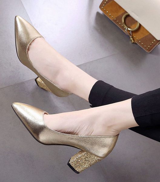 2019 Celebrity Luxury Metal Hippocampus Heels Pumps Gold Heels