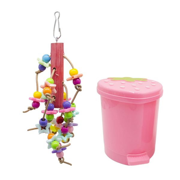 

2x parrot intelligence cage hanging toy set for canaries lovebirds parakeets