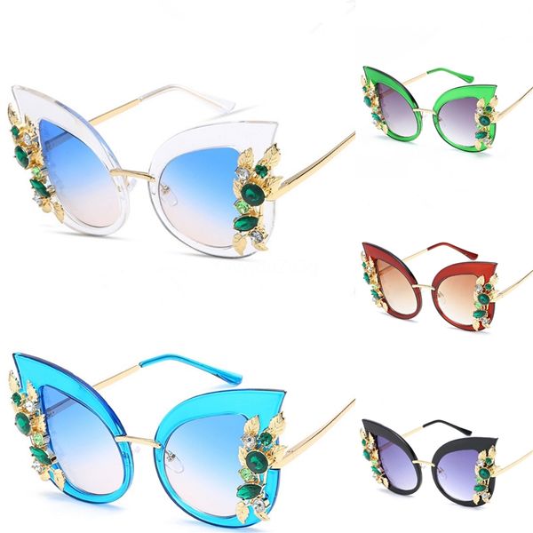 

2020 vintage sunglasses women cat-eye sunglass retro sun glasses female pink mirror eyewear #663241, White;black