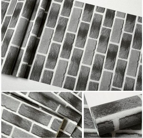 

wholesale-red brick stone paper wall natural rustic vintage 3d effect designer wallpaper for living room background wall decor