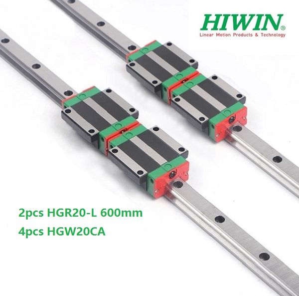 2 sets HGR20-1400mm Hiwin Liner rail /& 4 pcs HGW20CC Block Bearing