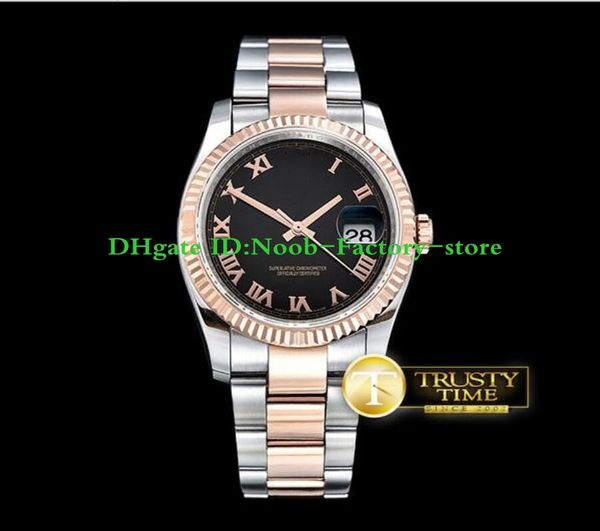

Фабрика продаж DJ 36mm Two Tone Розовое золото Oyst Flt RG / SS черный Толстый Люм Толстый Люм с