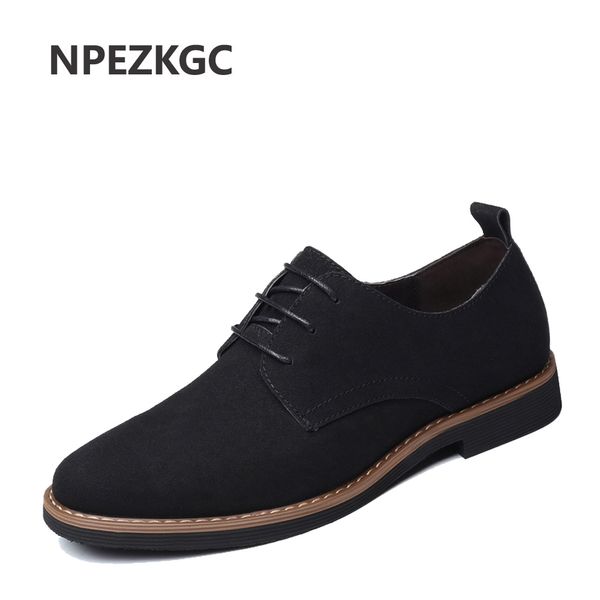 

npezkgc plus size 38-48 men oxfords faux suede leather men casual shoes spring autumn fashion oxford shoes, Black