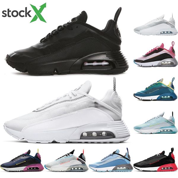 

with socks fashion 2090 mens women running shoes pure platinum oreo duck camo triple black pink jogging sports sneakers shoes 36-45