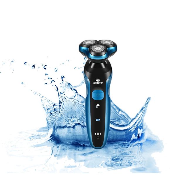 

4 in 1 usb charging male electric shaver three blades floating head wet / dry can washable beard shaver body shaving machine f35