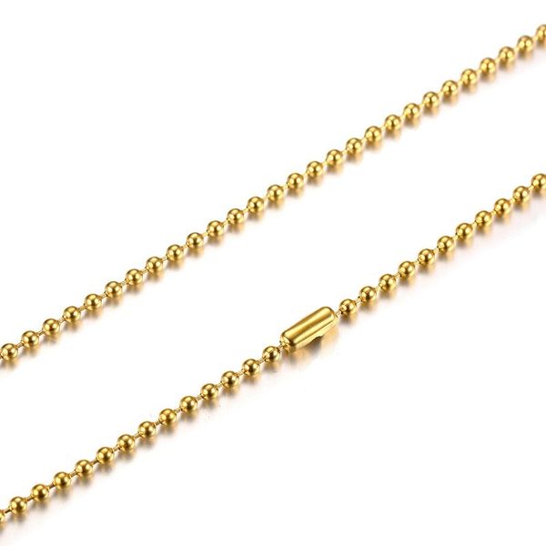 

men's stainless steel round box and bead ball link chain necklace in black golden with 24 inches (2.5mm-3.5mm wide, Silver