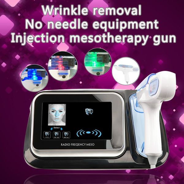 

2019 beauty gun for mesotherapy portable multi-needle facial lifting vital injector vacuum mesotherapy gun with, Black;white