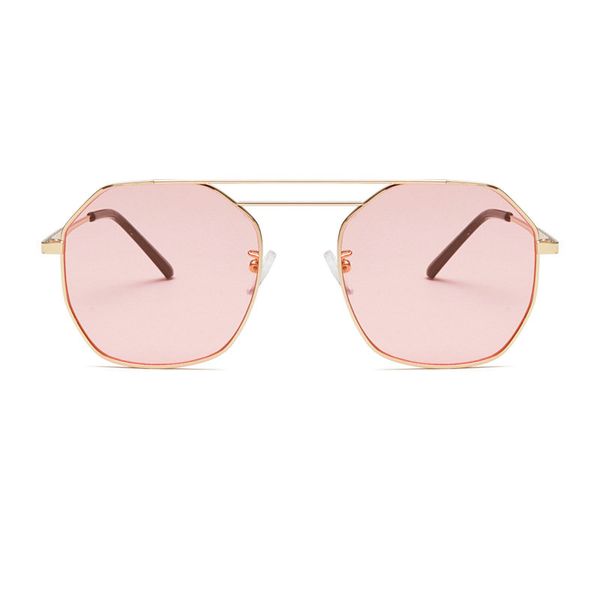

2019 gold rectangular sunglasses men 2019 metal frame men retro small square sun glasses for women retro uv400 clear lens fml, White;black