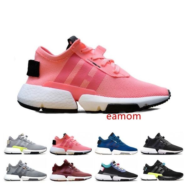 

p.o.d-s3.1 system sports running shoes men women triple black white cool grey og designer trainer sport size 36-47