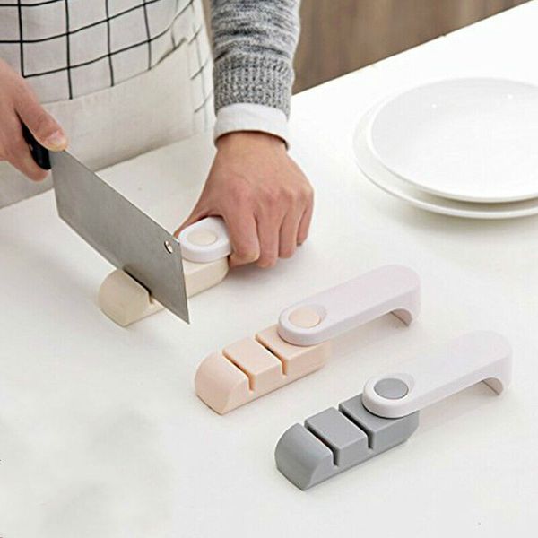 

2 Stages Household Handle Hard Carbide Ceramic Kitchen Sharpening Stone Grinder knives Whetstone Kitchen Knives Accessories