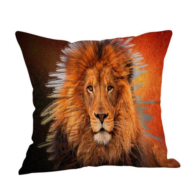 

pillowcase animal lion 3d printing cushion cover comfortable throw pillow case home sofa decorative square pillow cover
