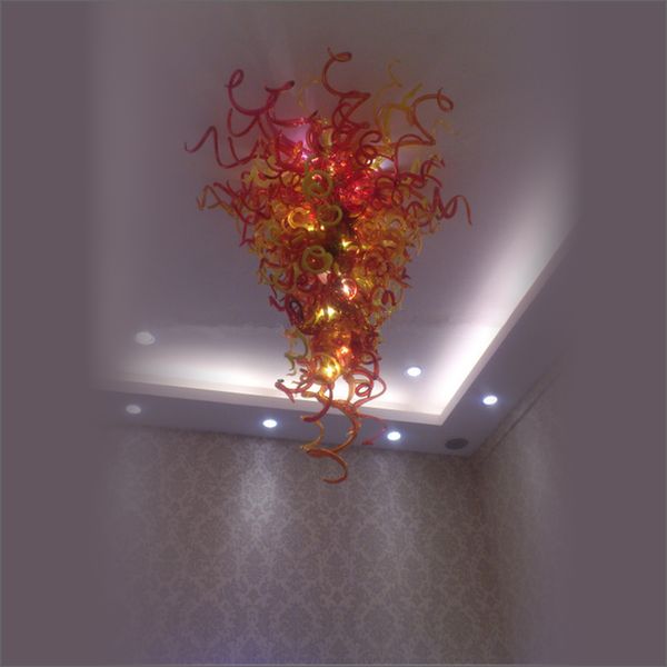 

modern hand blown glass chandelier lightings ceiling decorative customized murano glass pendant lamps high ceiling decor glass led lightings