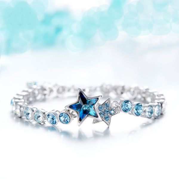 

new korean version of wild bracelet crystal ladies fashion bracelet, Black