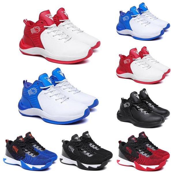 

новый баскетбол обувь для мужчин черный белый синий красный мужские тренеры chaussures спортивная открытый дышащий спортивные кроссовки 40-4