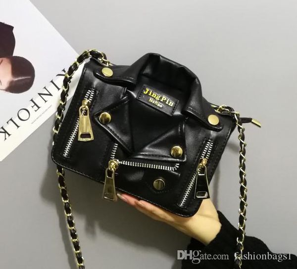 

black designer luxury handbags purses women chain motorcycle bags woman clothing shoulder rivet jacket bags messenger bag leather handbags