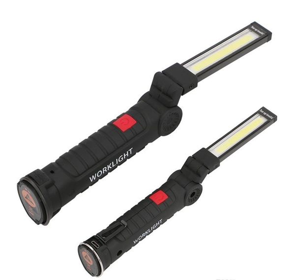 

горячие продажи 5 режима удара фонарик факел usb аккумуляторная led work light магнитный lanterna подвесной крюк лампы открытый кемпинг авто