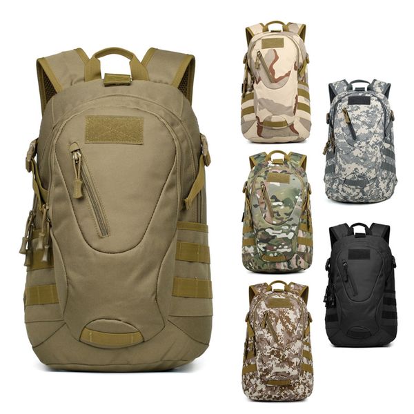 

20l waterproof outdoor traveling cycling backpack tactical molle army bag camping hiking rucksack durable school bag