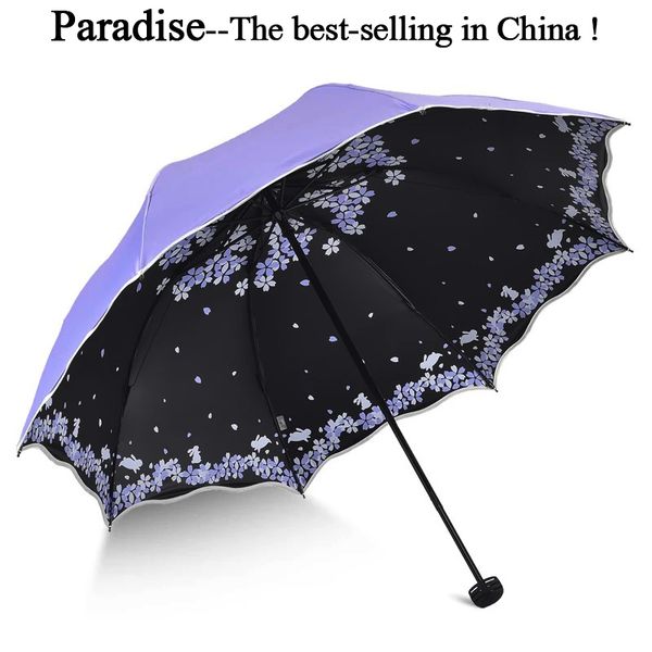 

folding umbrella female brand travel uv protection windproof rain female sun girl parasol pocket umbrella