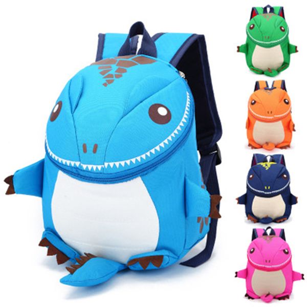 

3d динозавр baby bag мальчики девочки водонепроницаемый дети школьные сумки дети маленькая сумка девушка милые животные принты дорожные сумк