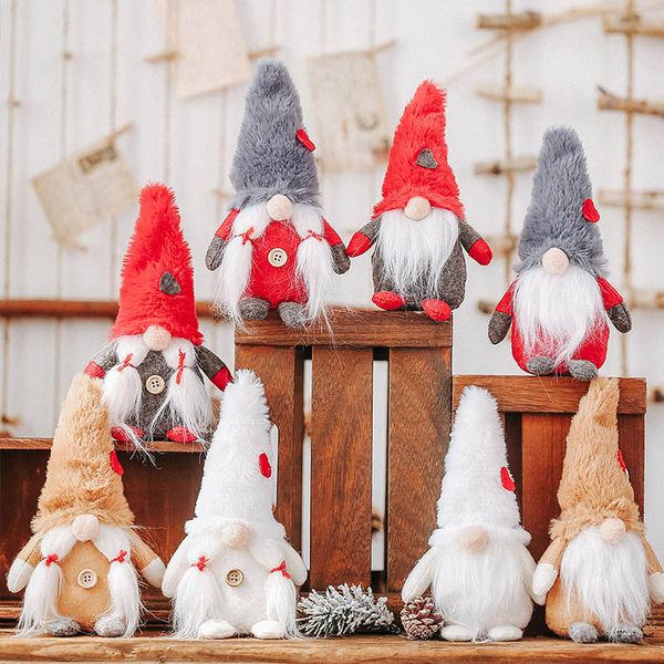 

children gift plush toys stuffed gnome toy 1pcs plush santa decorations handmade christmas ornament 20*10cm
