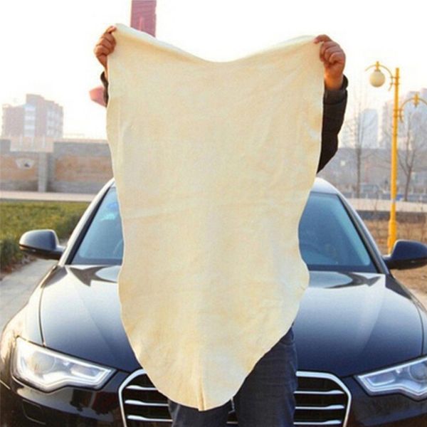 

5 size natural chamois leather car cleaning cloth genuine leather wash suede absorbent quick dry towel streak lint free