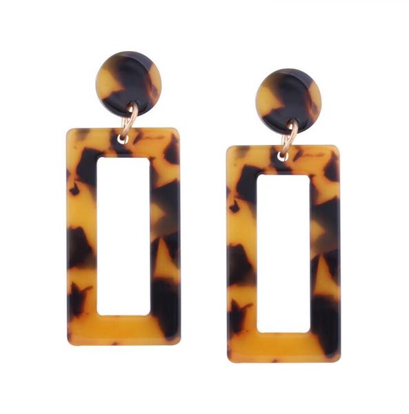 

fashion-vintage style acetate plate earrings personality geometric elements fashion daren street shoot creative models ing, Silver