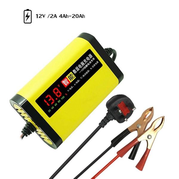 

full automatic car motorcycle battery charger w/ intelligent lcd display lead acid agm 3 stages lead