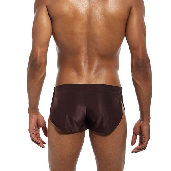 

men boxer shorts low waist breathable casual cool solid color gift for boyfriend sport aic88, White;black