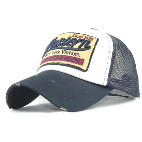

helisopus new embroidery mesh cap outdoor baseball cap sun hat casual hip hop summer baseball for men women, Blue;gray
